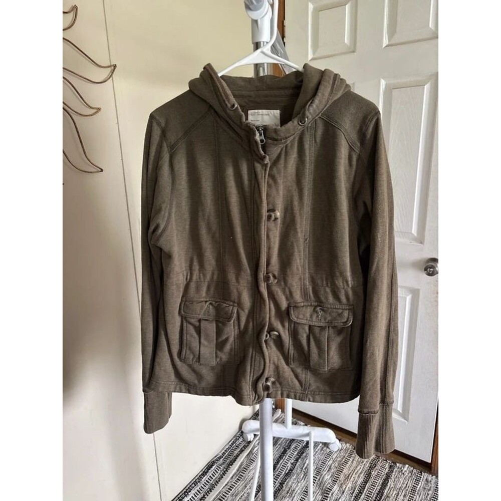 Y2K olive green hooded sweatshirt Aeropostale XL